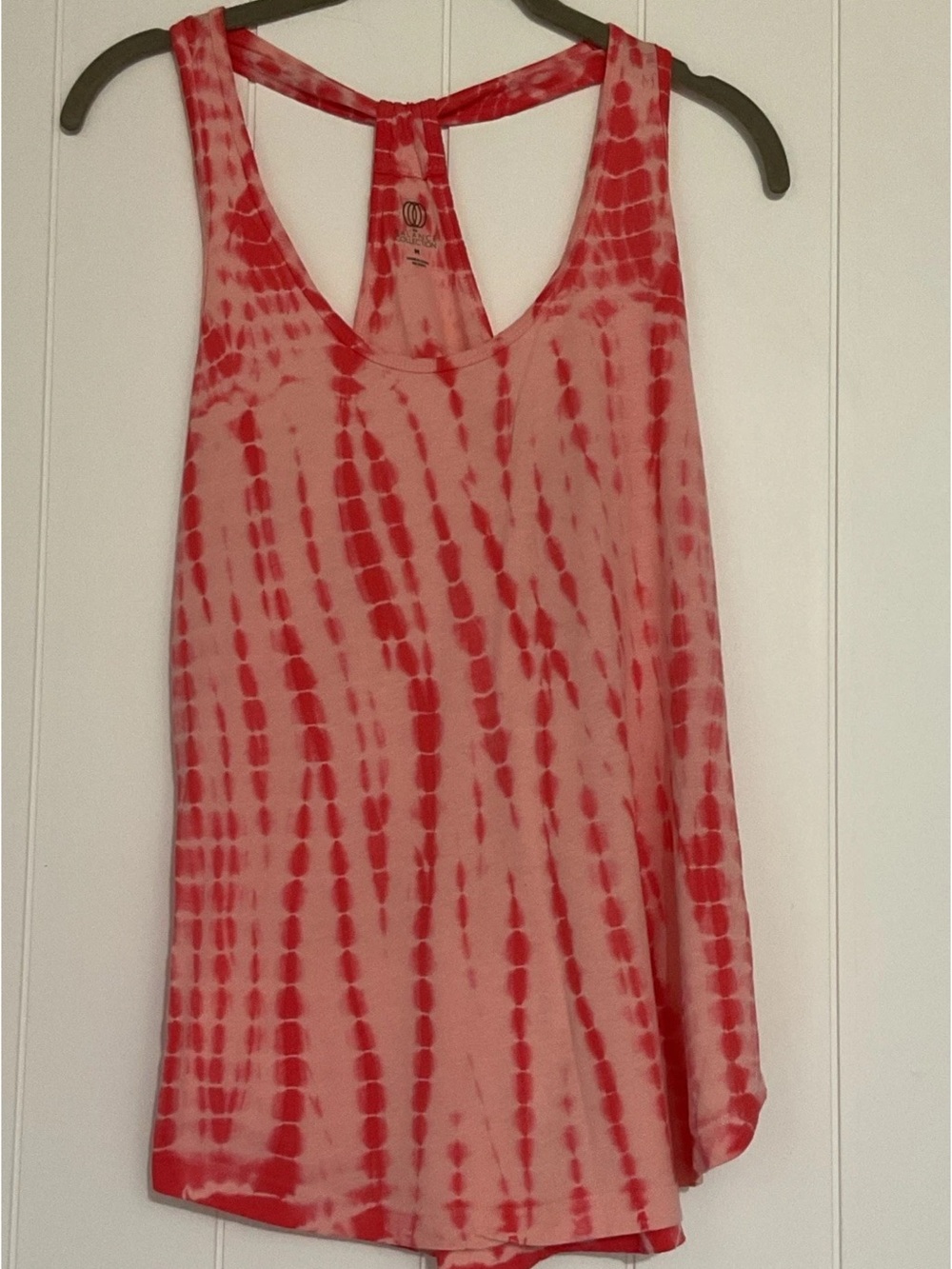 Balance Collection Red Tie-Dye Racerback Tank Top